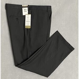 Haggar Men's 38x32 Suit Pant Classic Fit Flat Front Stretch Dk Grey Heather NEW